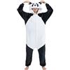 Luojida Carnevale Halloween Costume o Pigiama Animali Cosplay Party Tuta OnePiece Regalo di Compleanno per Adulti Adolescenziale Ragazzi (S(145-155cm), Panda-B)