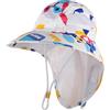 MK MATT KEELY Cappello da Sole Bambini con Visiera Estivo Protezione Nuca Cappellino con Tesa Larga per 3 a 12 Anni Ragazzi Ragazze,Auto Bianca