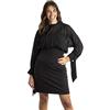 CODICE DONNA Vestito Donna Maniche Lunghe Cerimonia Abito Elegante Made in Italy 1485 Nero 42