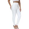 NewL Leggings da Donna a Specchio in Finta Pelle Verniciata Riflettente Lucido Elasticizzato stringono i Pantaloni a Vita Alta Sottile (IT, Testo, L, Regular, Regular, Bianco)