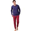 Noidinotte; more than pyjamas Noidinotte - Pigiama Uomo Caldo Cotone Articolo Tartan. - M Blu
