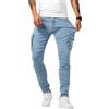 WINKEEY Jeans Uomo Slim Fit Pantaloni Cargo Uomo Jeans Lavoro Elasticizzati con 6 Tasche Pantaloni Casual