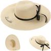 Wamantic Cappello da Spiaggia Personalizzato per Donna con Nome - Cappello a Tesa Larga in Paglia per L'Estate VacanzeViaggi e Matrimoni - Regalo per Donna (#3)