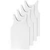 Schiesser Camicia intima da uomo in cotone organico 95/5 (confezione da 2) 4 x bianco Medium