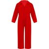 Runhomal Tuta da Lavoro Ragazzo Ragazza Tuta Bambino Manica Lunga Body Un Pezzo Halloween Cosplay 5-16 Anni, rosso, 9-10 Anni