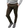 Evoga Pantaloni Uomo Casual Invernali Slim Fit (54, Testa di Moro)