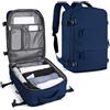 SZLX Zaino Ryanair 40x30x20 Sottovuoto Zaino da Viaggio 40x20x25 Ryanair Wizzair Donna da escursionismo impermeabile Zaino Casual Laptop da 14 Pollici con porta di ricarica USB Scomparto per Scarpe