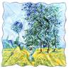 Prettystern Donna Raso Seta Foulard Scialli Sciarpa Fazzoletti Da Collo Claude Monet stampa Arte 90cm Quadrato