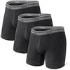 DAVID ARCHY Boxer da Uomo Pantaloncini retrò con Tasca 3D rigonfia, Mutande da Uomo in bambù Biancheria Intima di Base Ultra Morbida Traspirante, Pacco da 3/4
