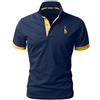 VMSUCIJ Polo Elegante Uomo Manica Corta in Cotone Camicia con Tasca Sportiva Slim T-Shirt