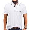 Comilaka Polo Uomo Manica Corta Cuciture a Quadri Polo con Tasca S-4XL | T-Shirt,Estiva,Casual,Maglia,Golf