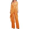 Botong Madre della Sposa Pantaloni Suit Set 2 PC Chiffon & Pizzo Abito Ospite di Nozze ith Strass 3/4 Maniche