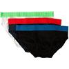 Dirk Bikkembergs Slip Uomo Bikkembergs Confezione 3 Pezzi Mutande Elastico a Vista Cotone Elasticizzato Underwear Articolo BKK1USP04TR Tri-Pack, Assorted Color Black/Blue/White, M - EU M - US S - FR 3