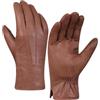 Harssidanzar Guanti in pelle da uomo con fodera in pile touch screen GM040EU, S