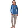 Noidinotte; more than pyjamas Noidinotte - Pigiama Donna Caldo Cotone Articolo Cocker. - L Azzurro