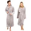 Blumtal - Accappatoio donna e uomo - morbido accappatoio in pile con cappuccio e pratiche tasche frontali, certificato Oeko-TEX®, taglia M, colore grigio