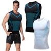 Ronronner 2 StüCk Shapewear Uomo snellente 2024 - Gilet modellante da uomo, tessuto traspirante in seta di ghiaccio, abbigliamento sportivo da uomo, bianco e nero, XXXL