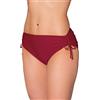 Aquarti Slip Costume Donna con Laccetti, Rosso Scuro, 46