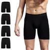 ZLYC Boxer da Uomo in Cotone a Gamba Lunga Confezione da 3/4