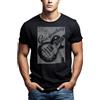 MAKAYA Maglietta Glastonbury - T-Shirt Musica Rock Band Chitarra Uomo Nera XXXXL