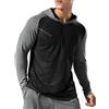 Muscle Alive Uomo Foderato Termico Felpa con Cappuccio Atletica Maglione Manica Lunga Allenamento Running Hoodies Nero Hit Grigio L