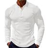 Generic Polo a maniche lunghe da uomo UK Slim Fit leggera casual lavoro camicia da golf slim estate autunno bottone risvolto pullover tees