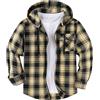 SwissWell Camicie Flanella da Uomo Camicie Quadri con Cappuccio Cerniera Camicia a Maniche Lunghe Felpa con Cappuccio Giacca Camicia da Boscaiolo Lavoro Escursionismo Campeggio