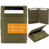 GARZINI Portafoglio Magico - in vera pelle, sottile e minimalista Magic Wallet da uomo con sistema di blocco RFID e portamonete