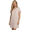 SNELLY Camicia da Notte Estivo Donna Cotone,CL277 Lilla