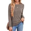Rongseng Maglioni da Donna Maglia a Maniche Lunghe Girocollo Signore Tunica Tops Leggero Loose Pullover Morbido Sweatshirts Elegante Manica Lunga T-Shirt Casual Felpa Moda Bluse per l'Autunno Inverno
