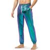 Casey Kevin Pantaloni Glitter Uomo Discoteca Pantalone Metallizzati Paillettes Uomo anni 70 Lucidi Pantaloni Argentati Dorati