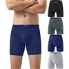 wirarpa Confezione da 4 Boxer da Uomo in Micromodal Lunghi Elasticizzato Mutande Uomo Intimo Maschile con Mosca Aperta Multicolore Taglia S
