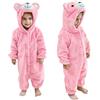COOKY.D COOKYD Tuta Animale Bambino Orso Multicolore Felpata con Bottoni a Pressione Tuta da Neve Morbida e Comoda Completo Neonato 2-36 Mesi