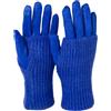 styleBREAKER Guanti da donna 3 in 1 per touchscreen con polsino in maglia rimovibile | Guanti invernali | 3 varianti d'uso | Morbidi, caldi ed elastici in molti colori, colore:Blu reale