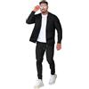 DONYKARRY Tracksuits Da Uomo 2 Pezzi Camicia Sportiva Con Colletto Da Baseball Felpa Set Tuta Da Uomo Allenamento Top & Bottom Set Sport Jogging Suit Set