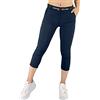 JOPHY & CO. Pantalone Donna Chino 3/4 con Cintura (cod. 3013) (Blu Marino, S)
