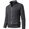 Harbrosrce Uomo Cardigan Giacca Maglia a Cavo Manica Felpa con Zip Caldo Invernale Cappotti Maglione Casual Slim Leggero Pullover