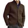 Generico Cardigan Uomo Slim Fit Caldo Moda Maglione Giacca Uomo Casual Morbido Comodo Giacca in Maglia da Uomini Temperamento Classico Tendenza Maglieria Elegante Cappotto Blazer Business per Il Tempo Libero