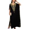 YouKD - Abito lungo bohémien da donna, caftano maxi, cardigan taglia unica, abbigliamento da casa, copricostume per bikini, Z Nero., Taglia Unica