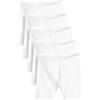NEXT Ragazza Confezione da 5 Shorts Ciclista Elasticizzati in Misto Cotone | Bambino, lunghezza regular, Comodi e super elasticizzati, questi shorts includono un elastico in vita