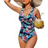 LOKLNEYK Costume Intero Donna Bikini Costume da Nuoto Sportivo Costume da Bagno Donna Intero Modellante Contenitivo Piscina Mare Taglie Forti