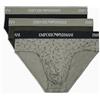 Emporio Armani 3-Pack Brief, Mutande Bambino Uomo, Black/Green/Black,