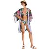 Desigual Amelia Top 22SWMW13 SS22 - Camicia da spiaggia con stampa pappagallo tropicale, Blu, 44