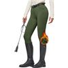 Willit Calzamaglie da equitazione in pile da donna Pantaloni invernali per equitazione Collant termici equestri per allenamento, Verde militare, XL