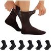 CALZITALY, PACK 3/6 PAIA Calze Senza Bordo Elastico, Calze Sanitarie Unisex, Calzini per Diabetici in Cotone | Nero, Bianco, Naturale | Made in Italy (6 Paia - Nero, 39-42)