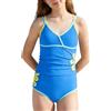 SEAUR Costume da Bagno per Bambina Ragazze Tankini a Blocchi di Colore Imbottito con Ritagli Floreali Due Pezzi con Cinturino Incrociato per 9-16 Anni