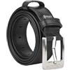 Police Cintura Uomo in Vera Pelle, Fibbia Nickel Free, Accorciabile, Alta 4 cm Con Cuciture, Con Scatola