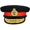 Handembroideryuk Generale dell'Esercito Britannico, Tenente Generale, Capo Maggiore Generale, Cappello Ufficiale Nero 7.375
