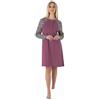 Saggio Karel Camicia da Notte Puro Caldo Cotone Donna Profumatore Omaggio 5050VIOLA L