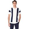 Ciabalù Polo Uomo Manica Corta Cotone Maglia Aperta Davanti Slim Fit Estiva (IT, Testo, L, Regular, Regular, Bianco)